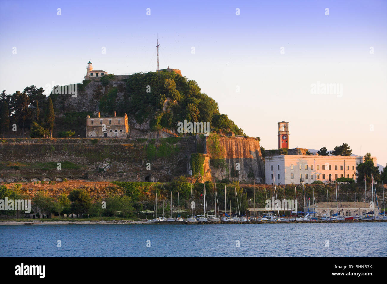 Old Fortress Corfu Town Stock Photo