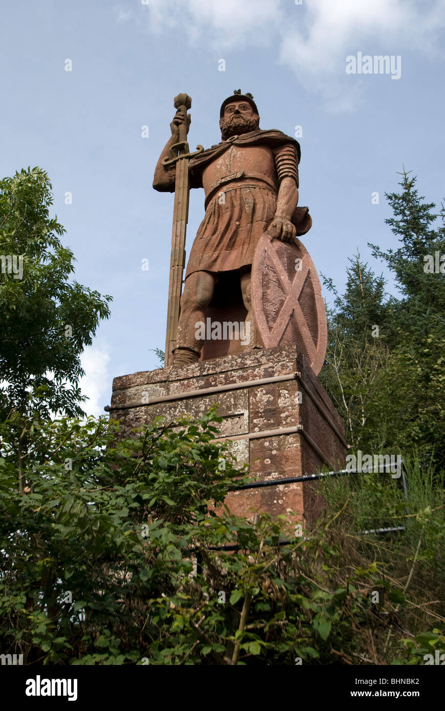 Statue of William Wallace near Earlston in the Scottish Borders. Stock Photo