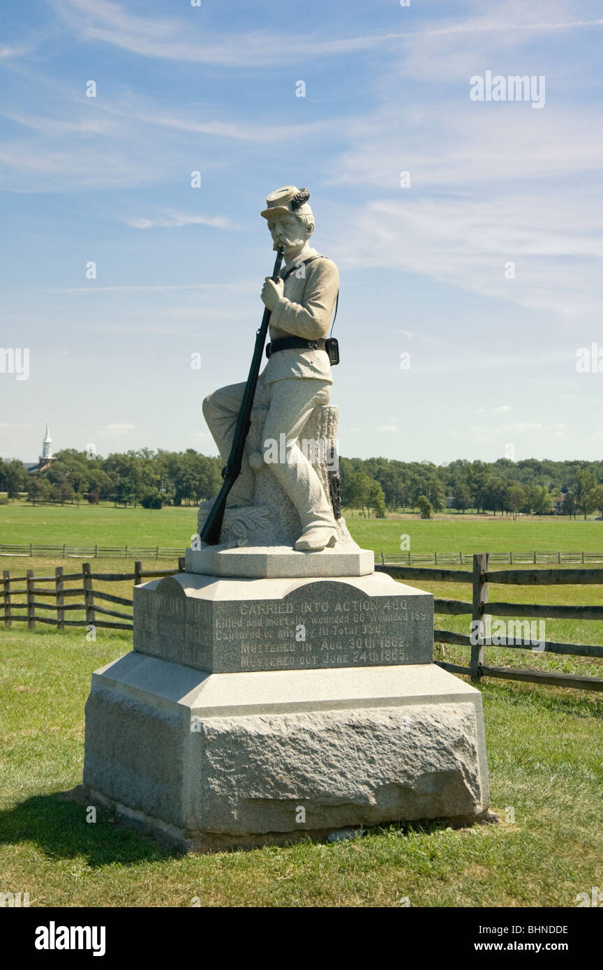 Picture of 149th Pennsylvania Bucktails monument at McPherson Farm, Gettysburg National Military Park. Stock Photo