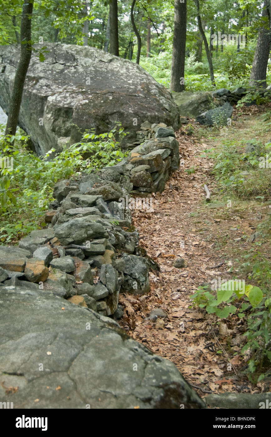 Picture of the 20th Maine positions on Little Round Top made of a