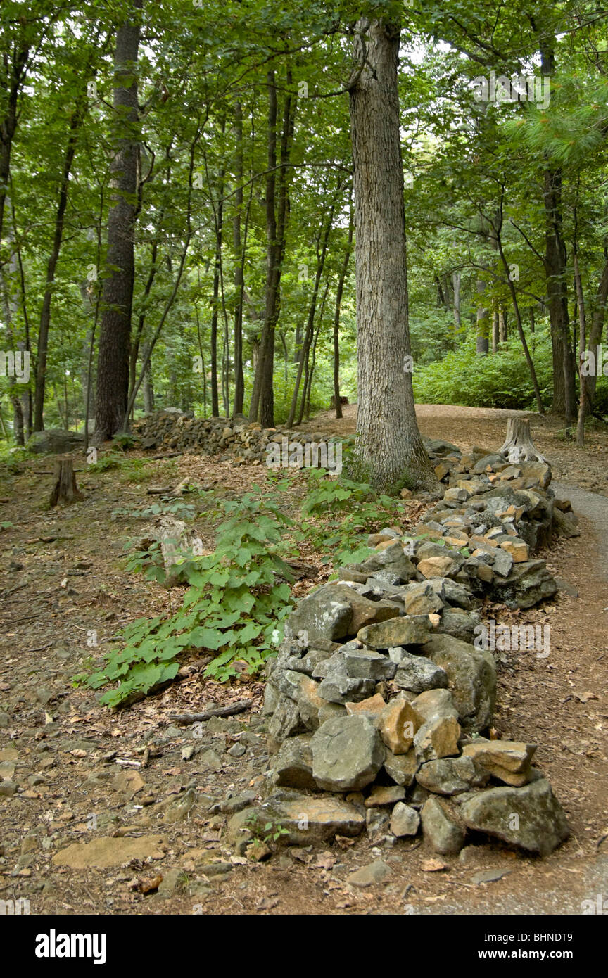 Picture of the 20th Maine positions on Little Round Top made of a