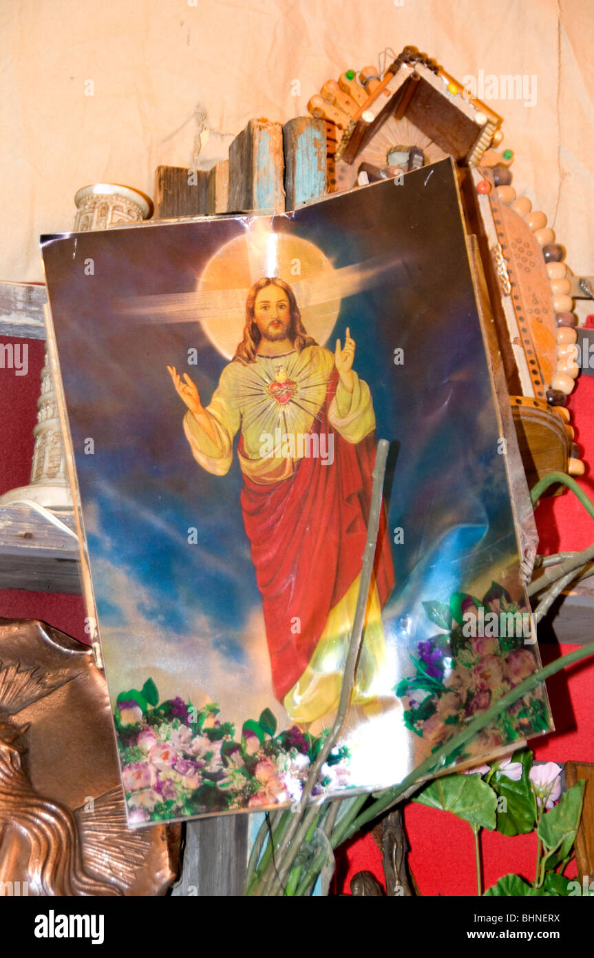 Flea market Christ catholic religion South America Latin Cross Stock Photo