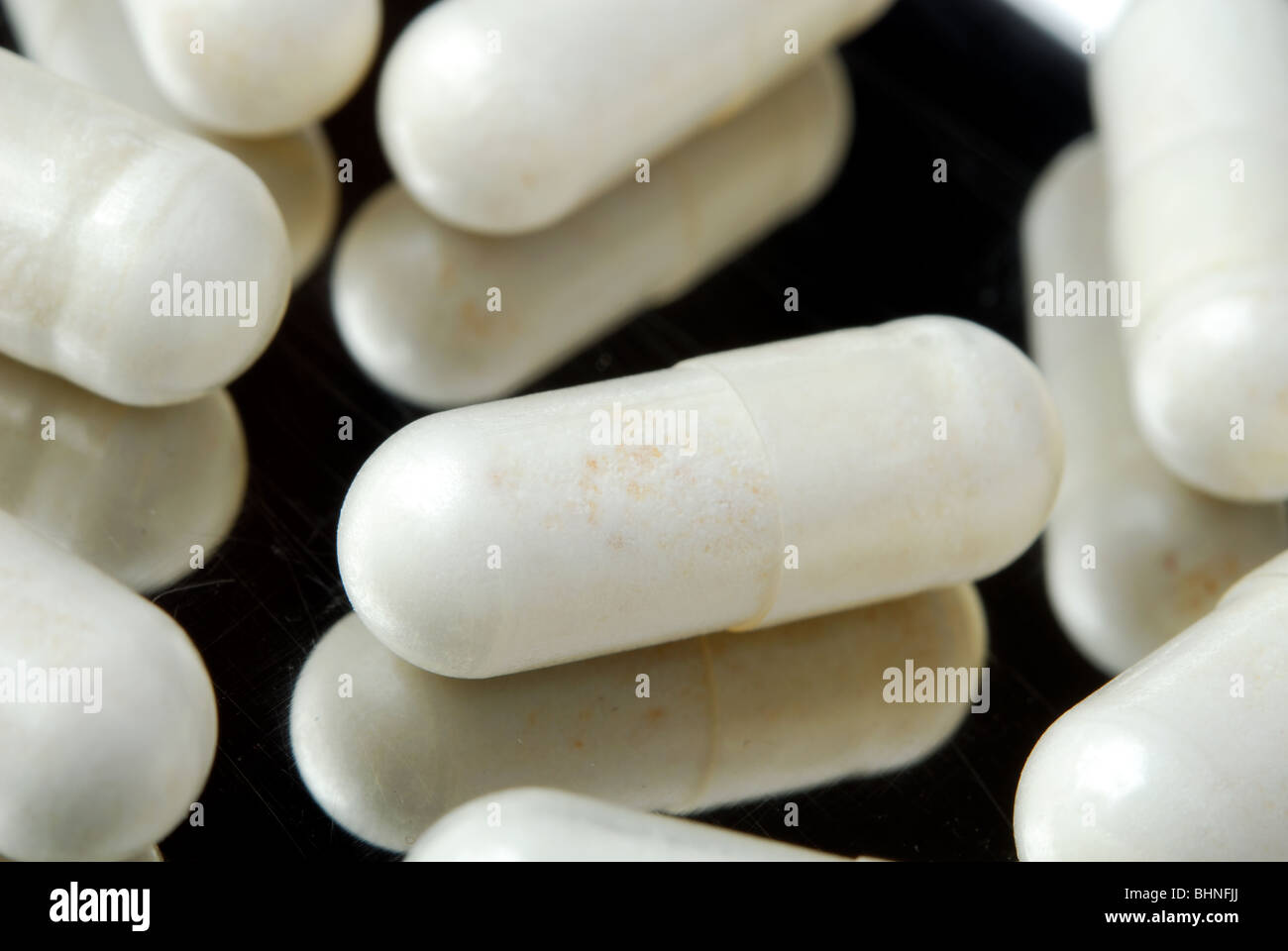 Probiotic capsules for intestinal bacterial support. UK, 2010. Stock Photo