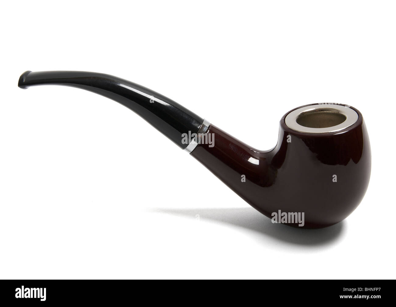 Tabacco smoking pipe on white background Stock Photo