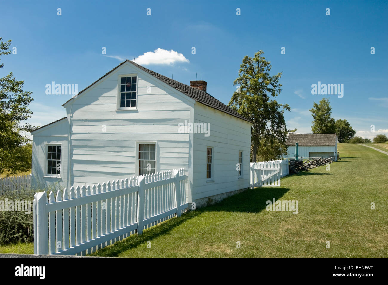 Picture of Meade's headquarters in a small farm house directly behind