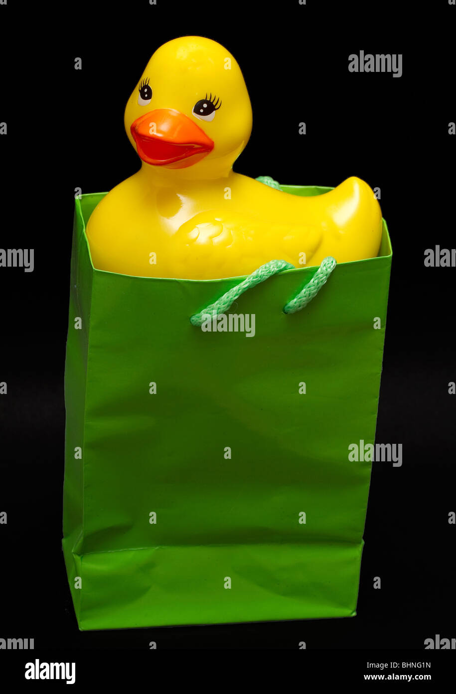 Rubber Duck Gift Stock Photo Alamy