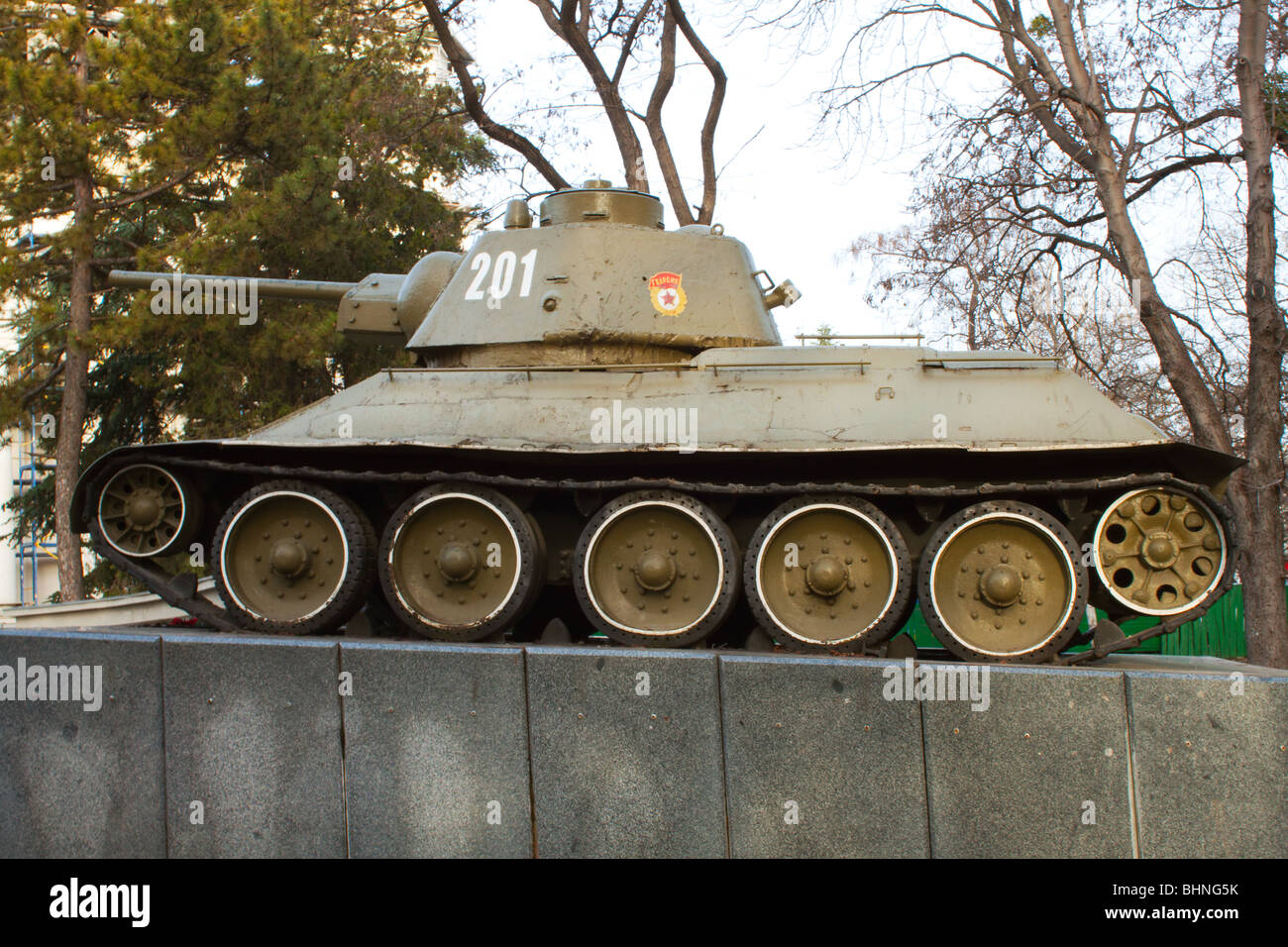 Tank that fought in World War II. Stock Photo