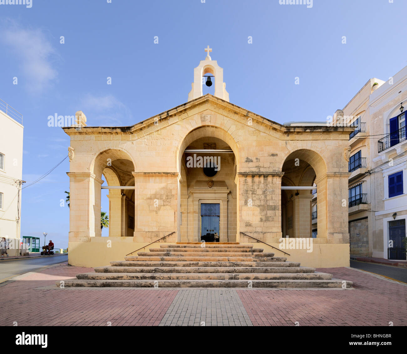 St Pauls Shipwreck bonfire church, Bugibba Stock Photo