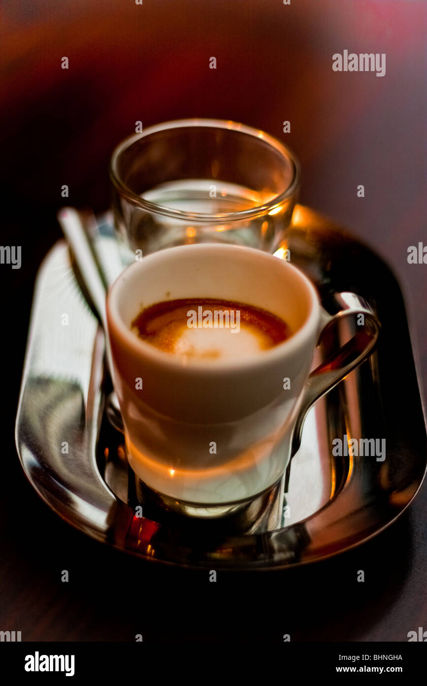 Detail-Bild einer Espresso-Tasse Stock Photo