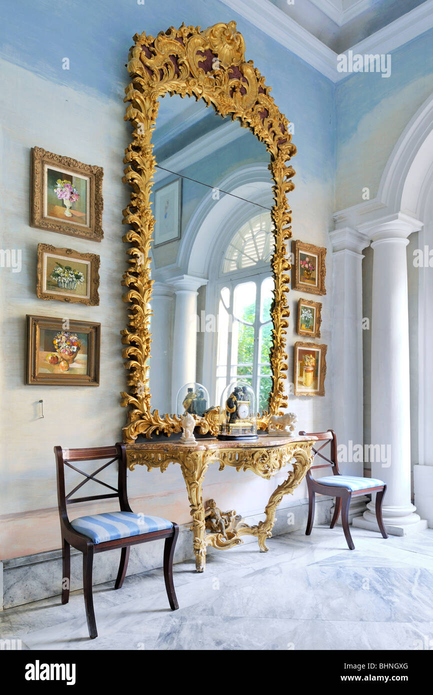 Summer dining room, Casa Rocca Piccola Stock Photo