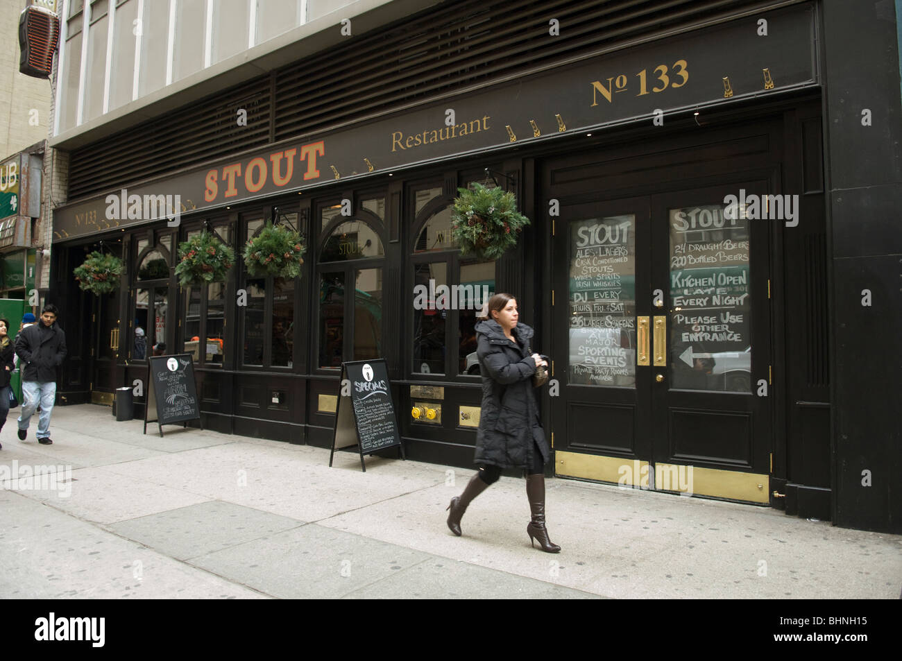 The Stout Pub in midtown in New York is seen on Monday, February 22