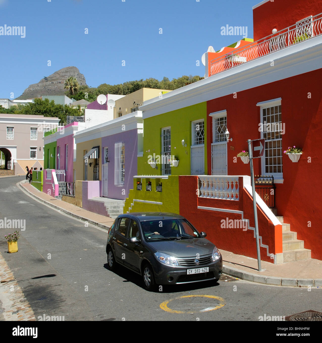 Malay Quarter homes set below the Lions Head mountain in Cape Town city