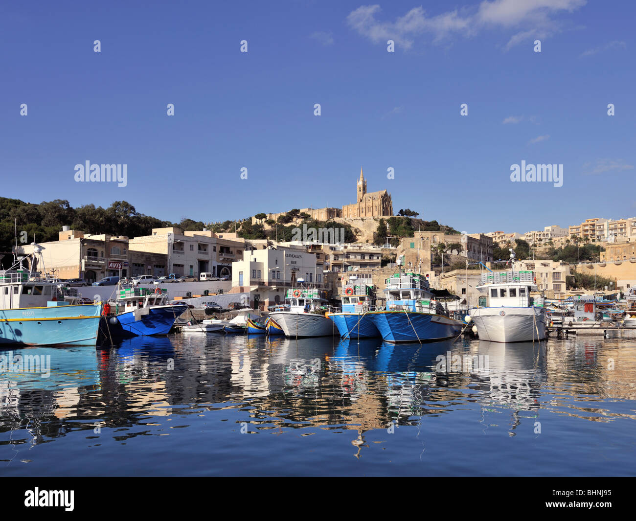 Our Lady of Lourdes Church, Mgarr ferry port, Gozo Stock Photo