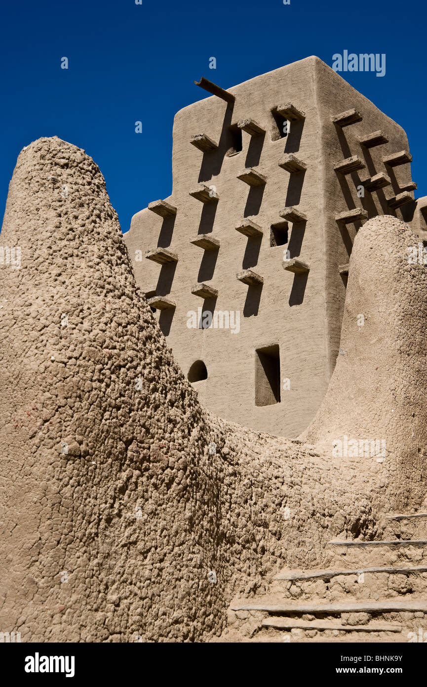 Detail of the great Mosque of Djenné; Mali, West Africa Stock Photo