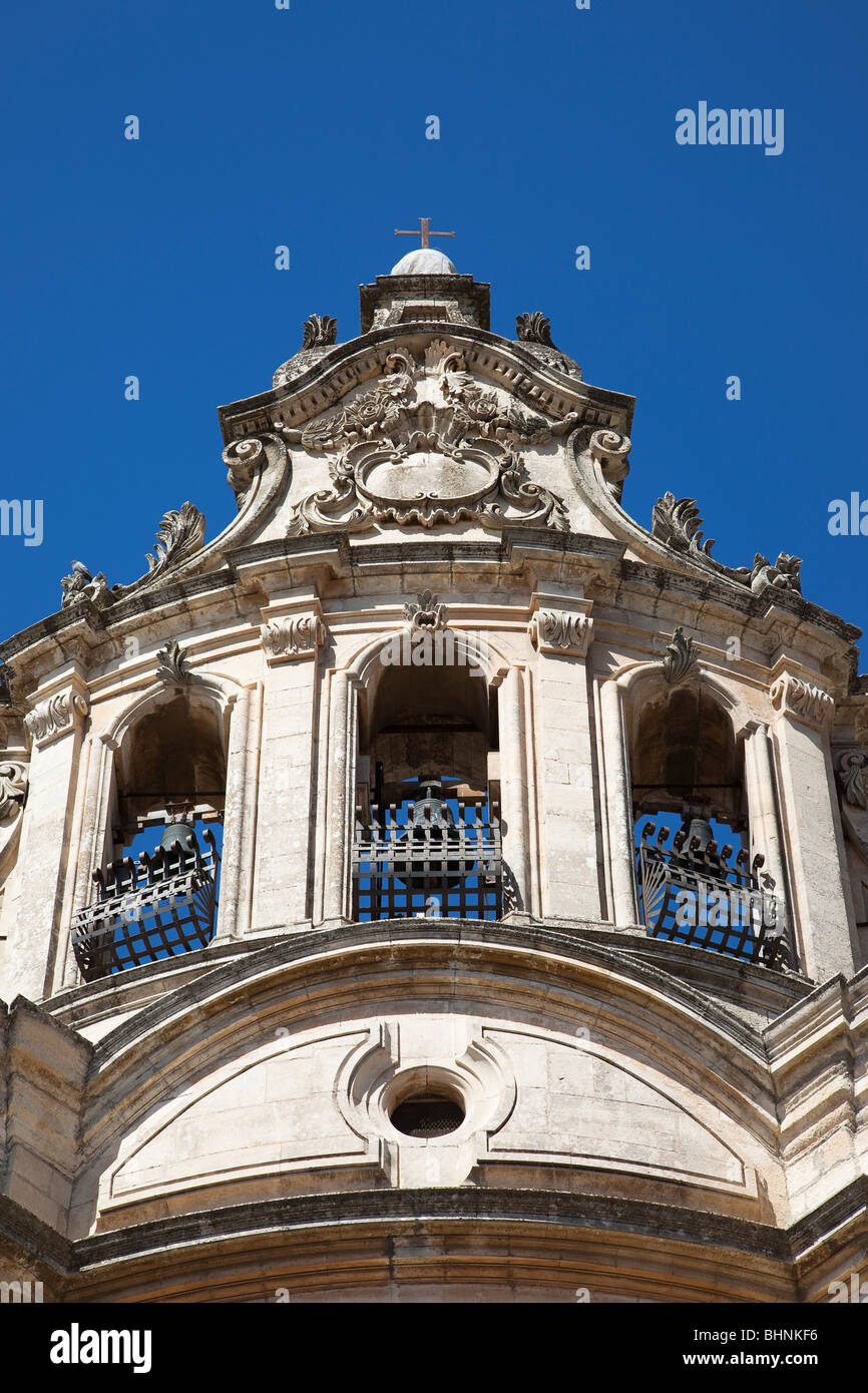 The Chiesa San Giuseppe bell tower, Ibla Ragusa, Sicily Stock Photo