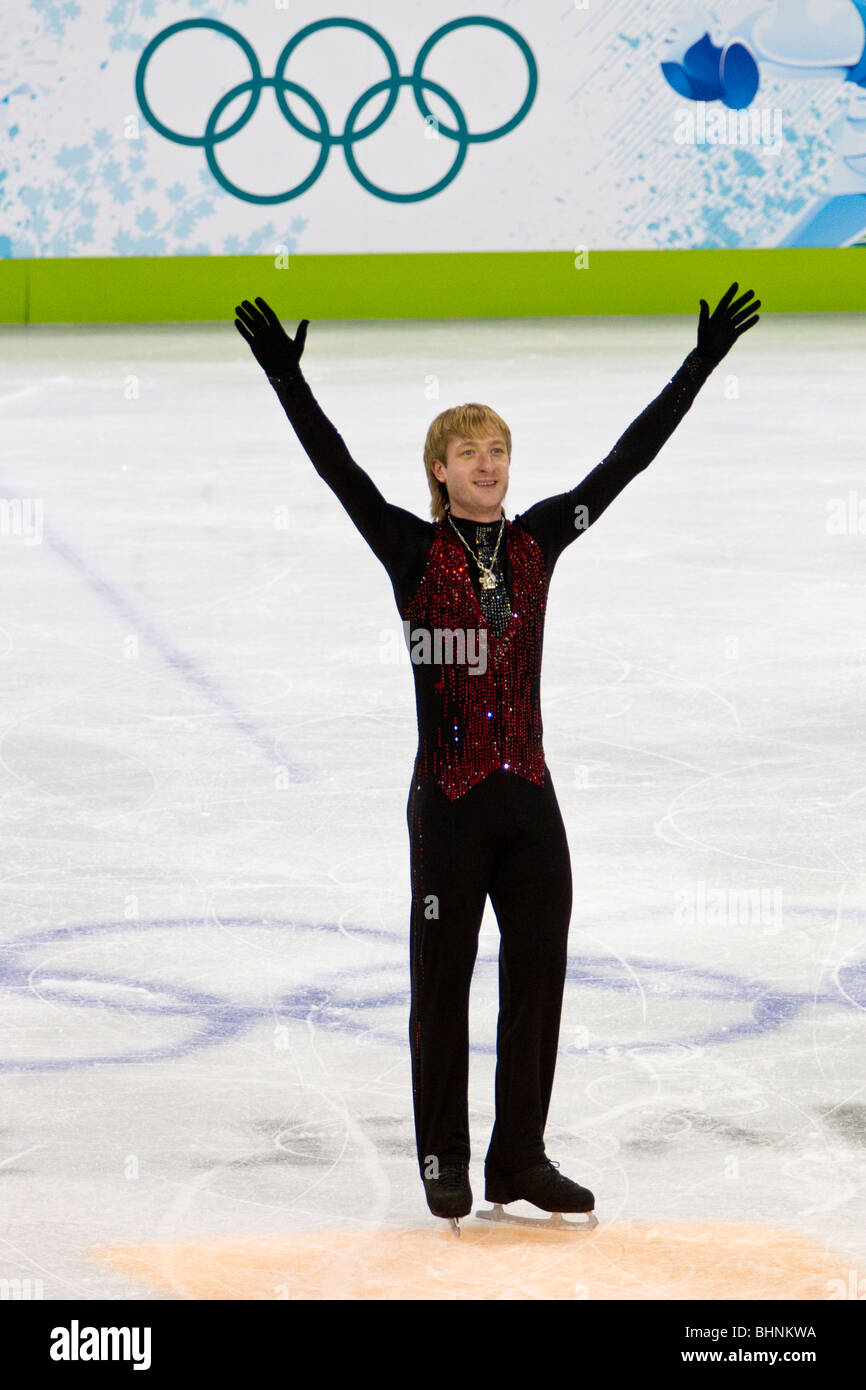 Evgeni Plushenko (RUS) silver medal winner in the Figure Skating Men's ...