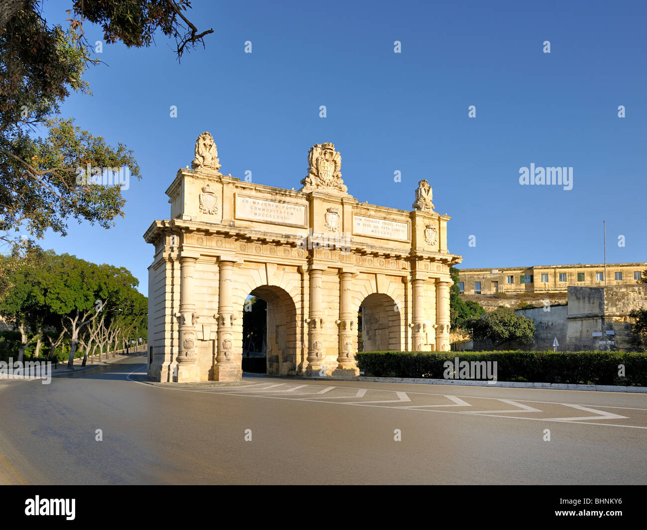 Porte des Bombes, Floriana lines fortification Stock Photo