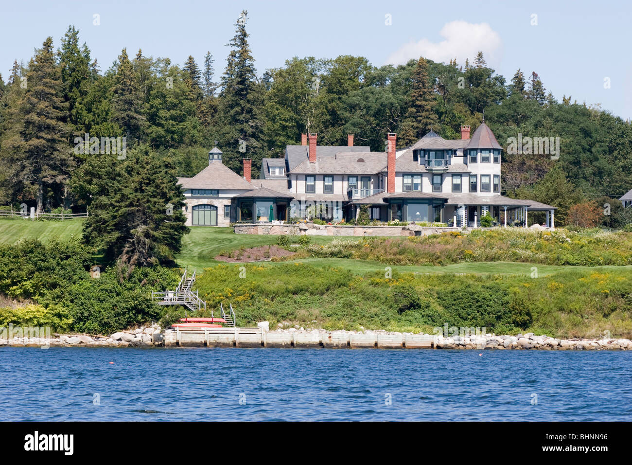 A waterfront mansion in Castine, Maine Stock Photo Alamy