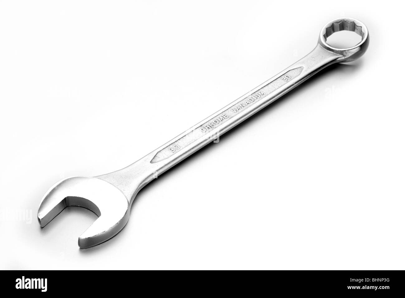 wrench spanner on white background Stock Photo