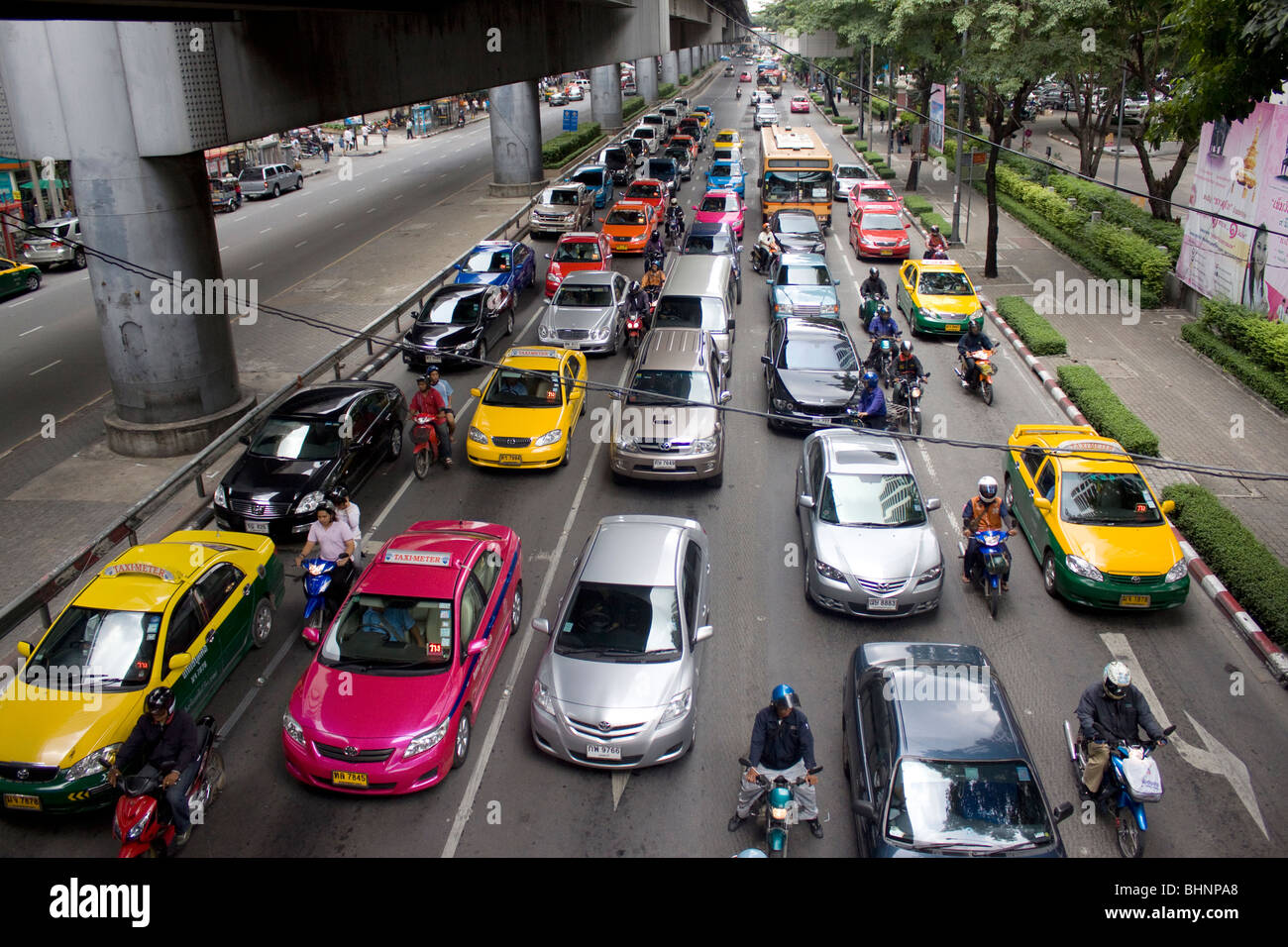 Traffic in Bangkok Thailand Stock Photo