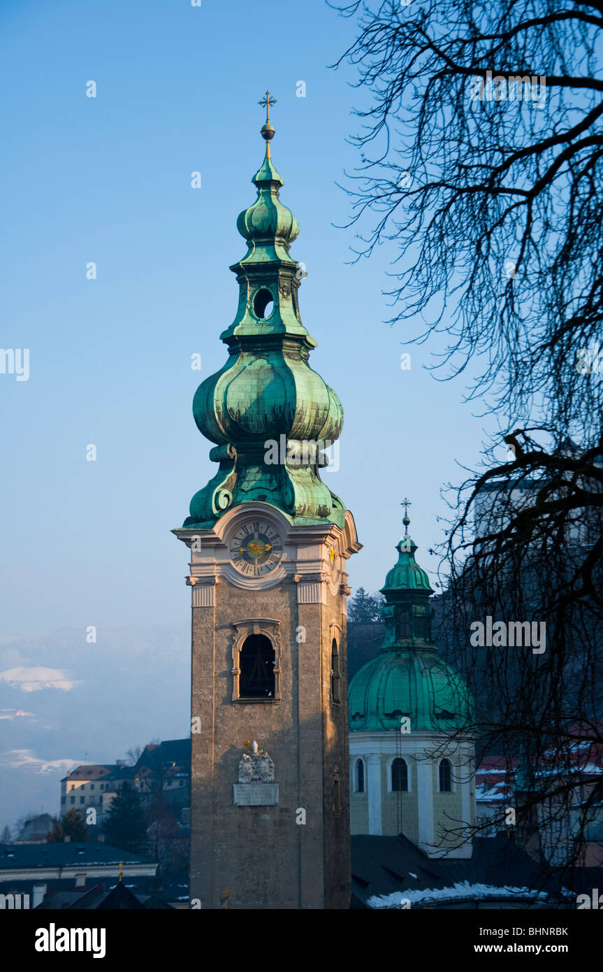 Salzburg church spires Stock Photo