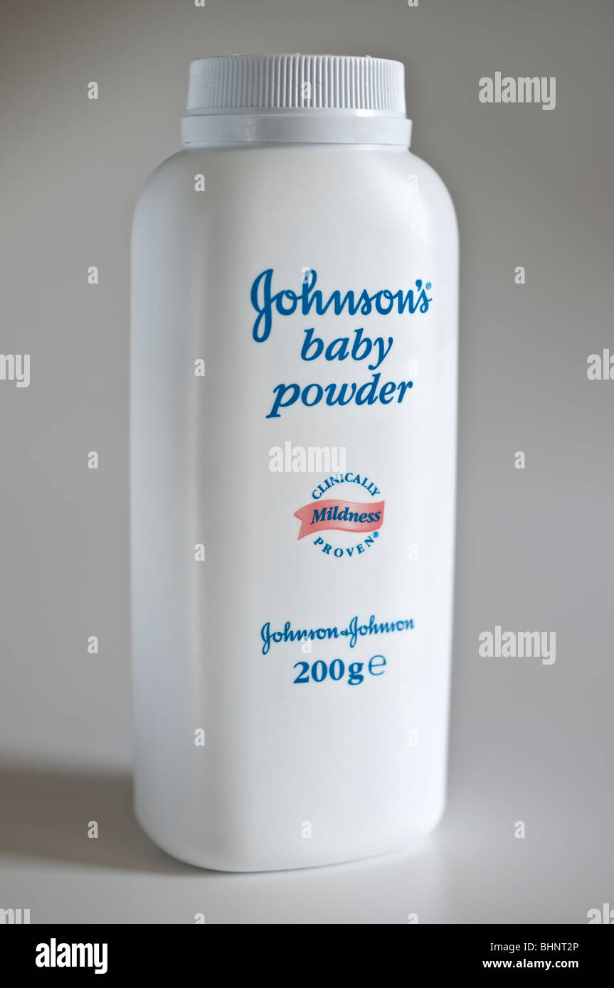 200 gram container of Johnson's baby powder Stock Photo