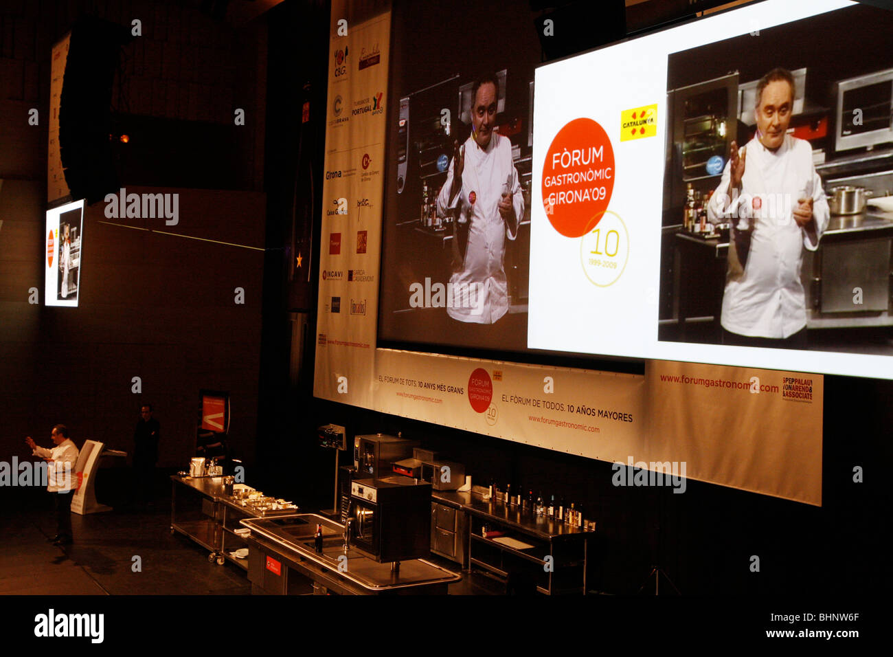 Celebrity chef Ferran Adria from restaurant El Bulli at a Gastronomic Forum in Girona, Catalonia, Spain Stock Photo