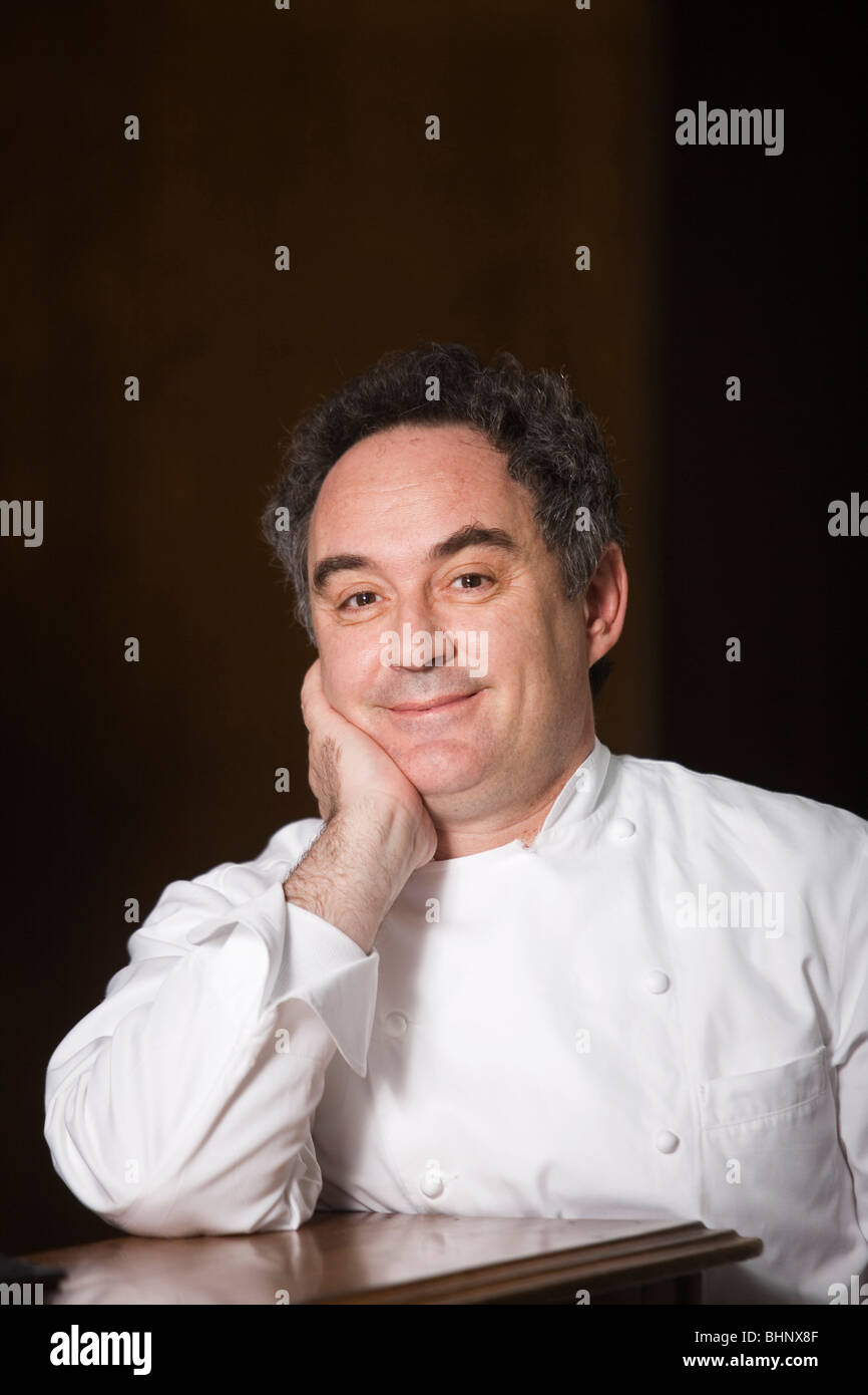 Celebrity chef Ferran Adria at his restaurant El Bulli in Cala Montjoi near Roses  Roses, Catalonia, Spain Stock Photo