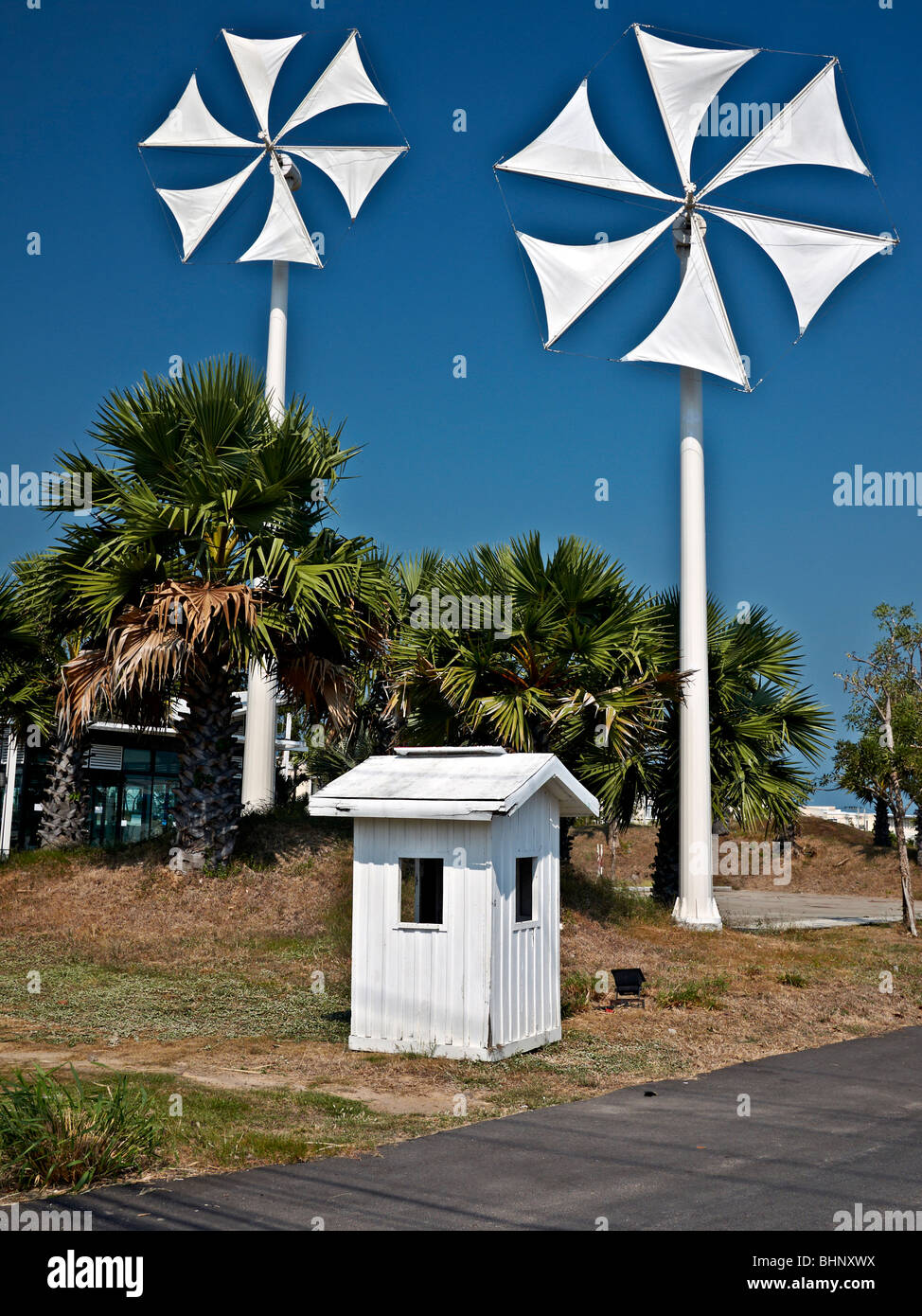 Power generating wind turbines on an ECO friendly residential complex ... - Wind Turbine For Eco Friendly Residential Use