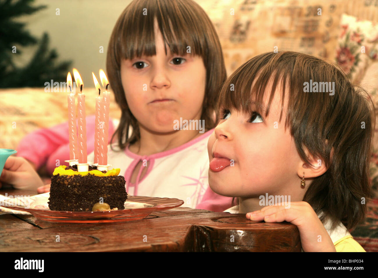 birthday of little girl Stock Photo
