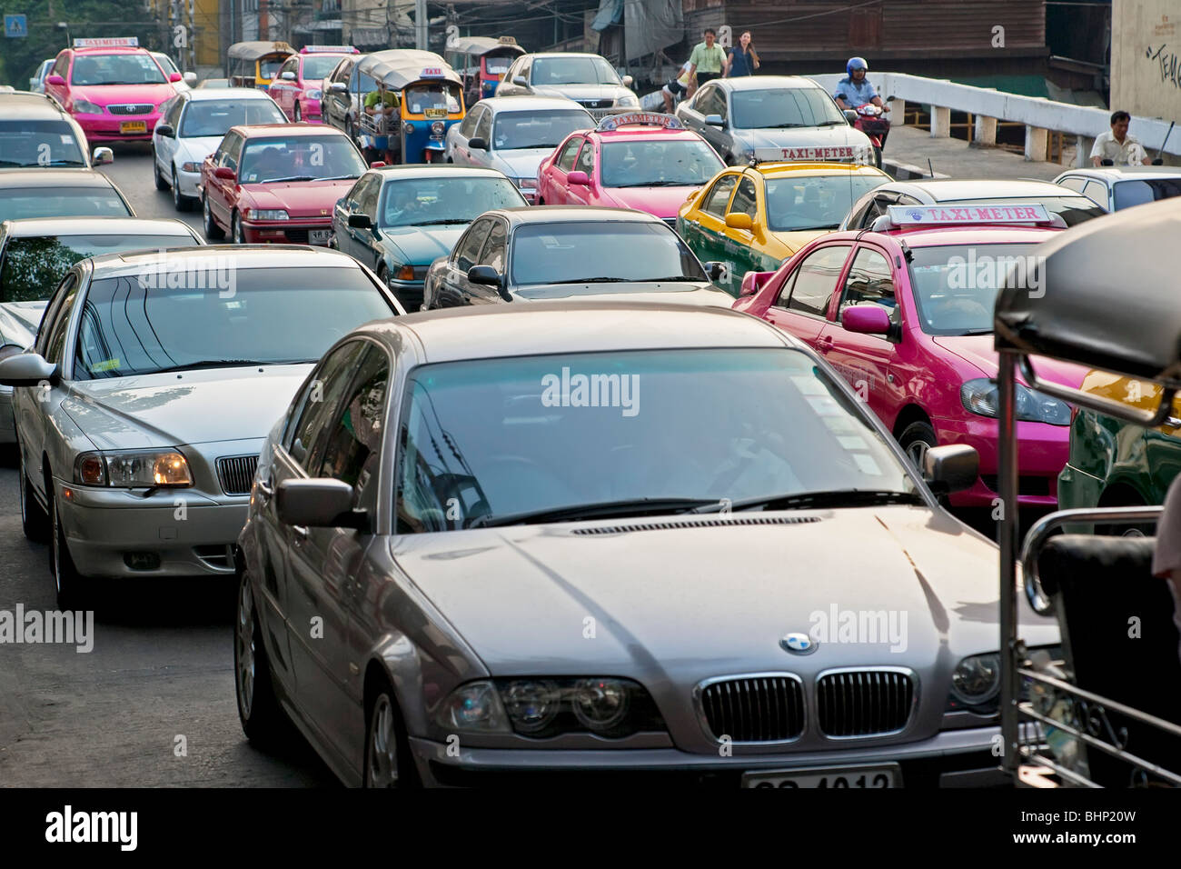 Traffic in Bangkok Thailand Stock Photo