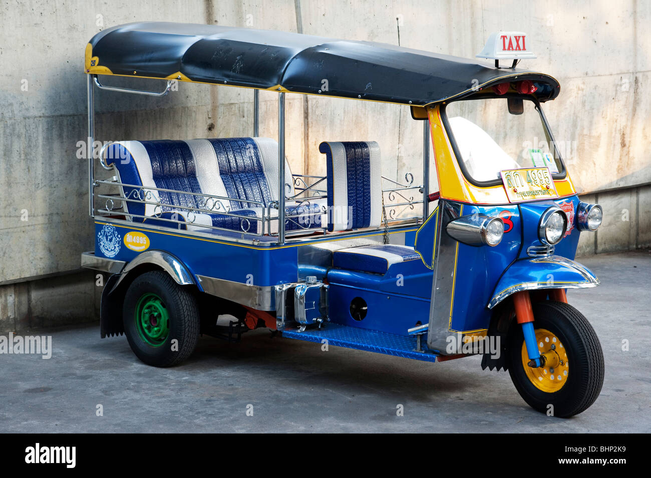 auto rickshaw, called tuk-tuk in Thailand Stock Photo