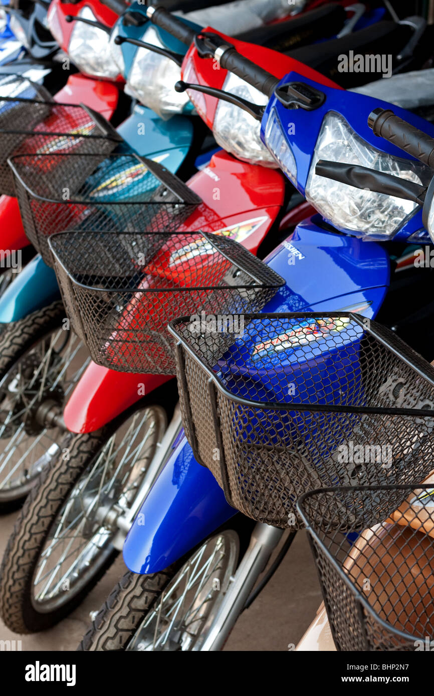Scooter store in Laos Stock Photo Alamy