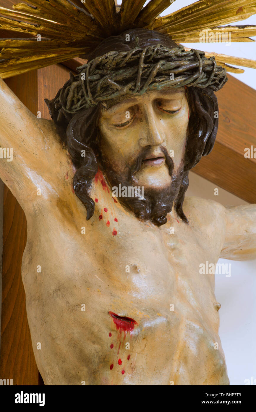 Jesus Christ on the cross Stock Photo