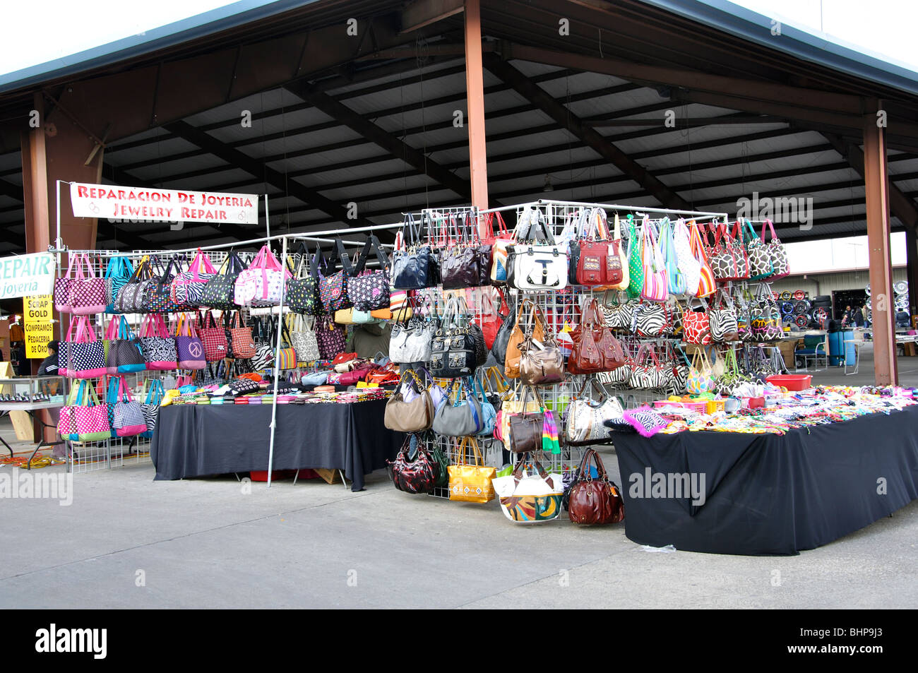 Fake designer handbags on sale Traders Village - biggest flea market Stock Photo - Alamy