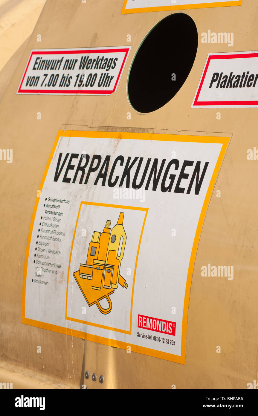 German recycle bins Stock Photo