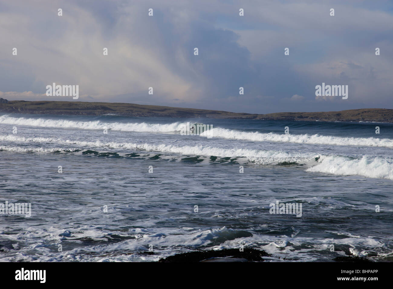 Winter surfing ireland Stock Photo