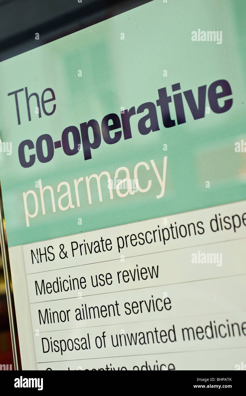 Co-operative pharmacy, UK Stock Photo