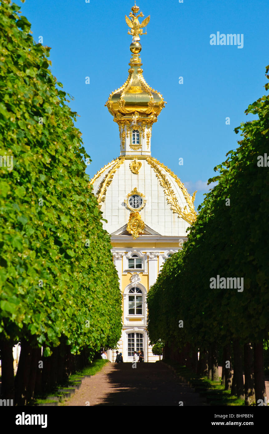 Detail, Bolshoi Dvorets (The Grand Palace), Peterhof (Petrodvorets), St Petersburg, Russia Stock Photo