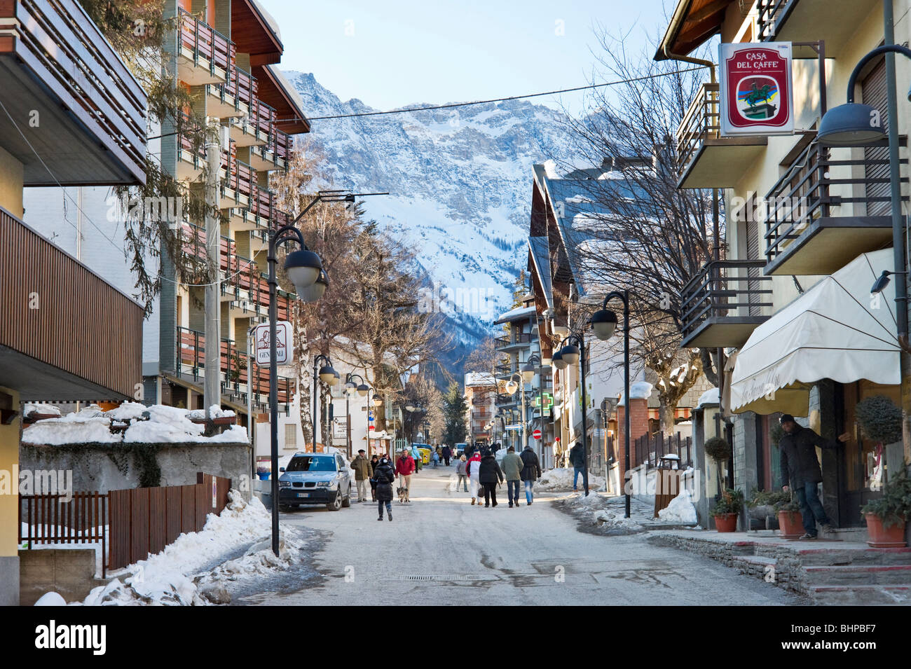 Street in the centre of the old town, Bardonecchia, Italy Stock Photo: 28151515 - Alamy
