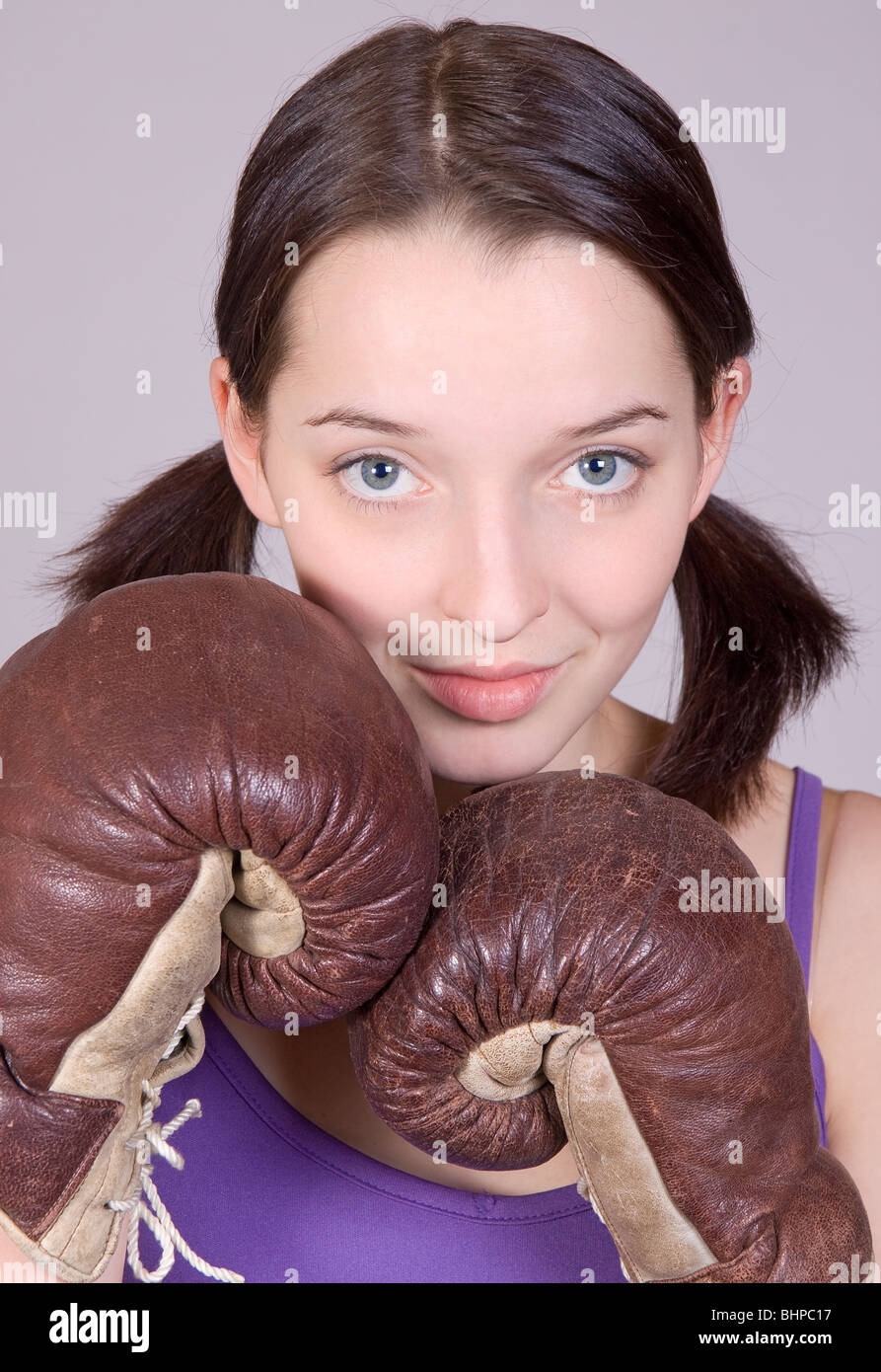 Portrait of beautiful woman with mufflers Stock Photo Alamy