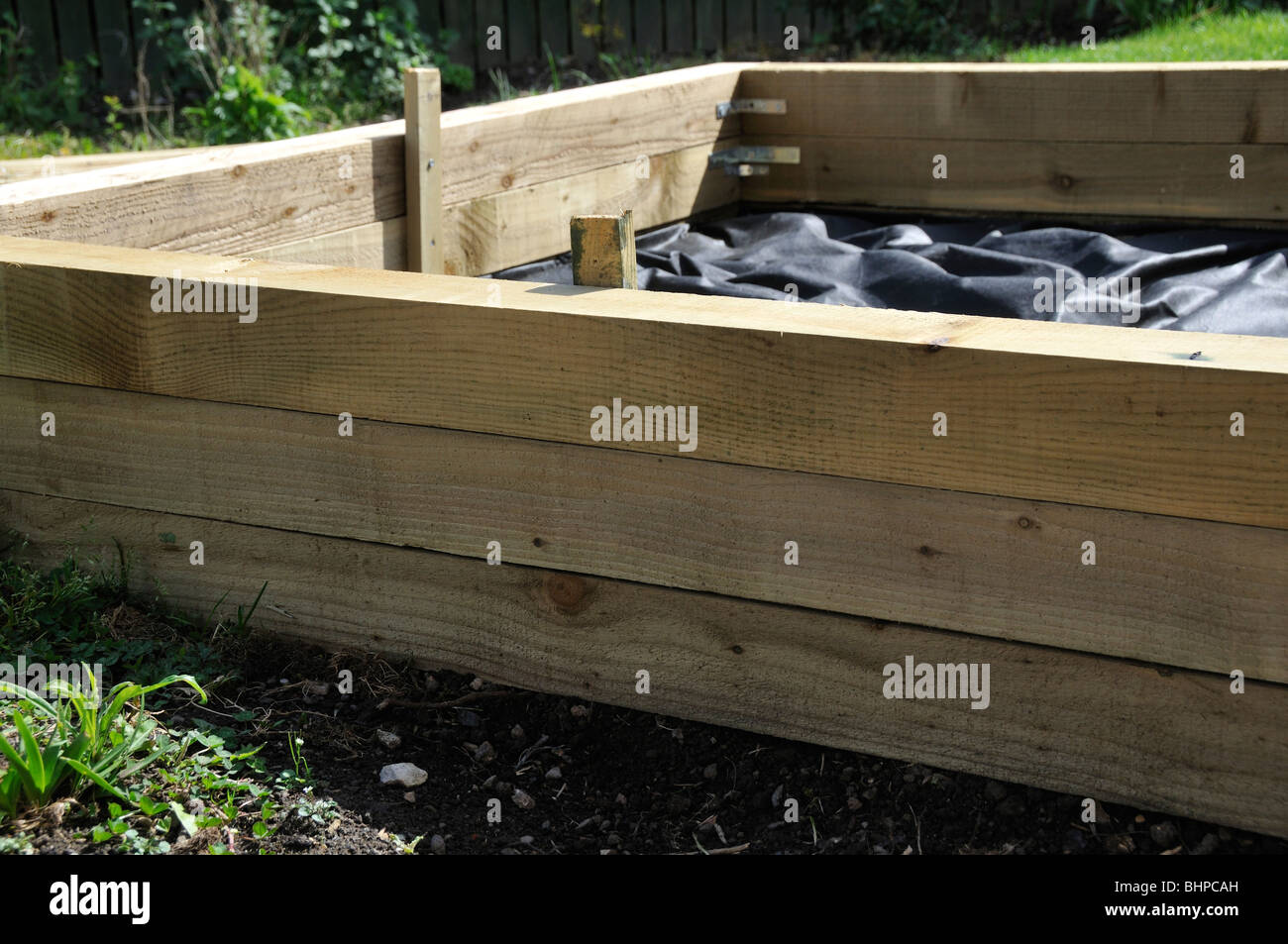 Construction of a Raised Bed Stock Photo Alamy