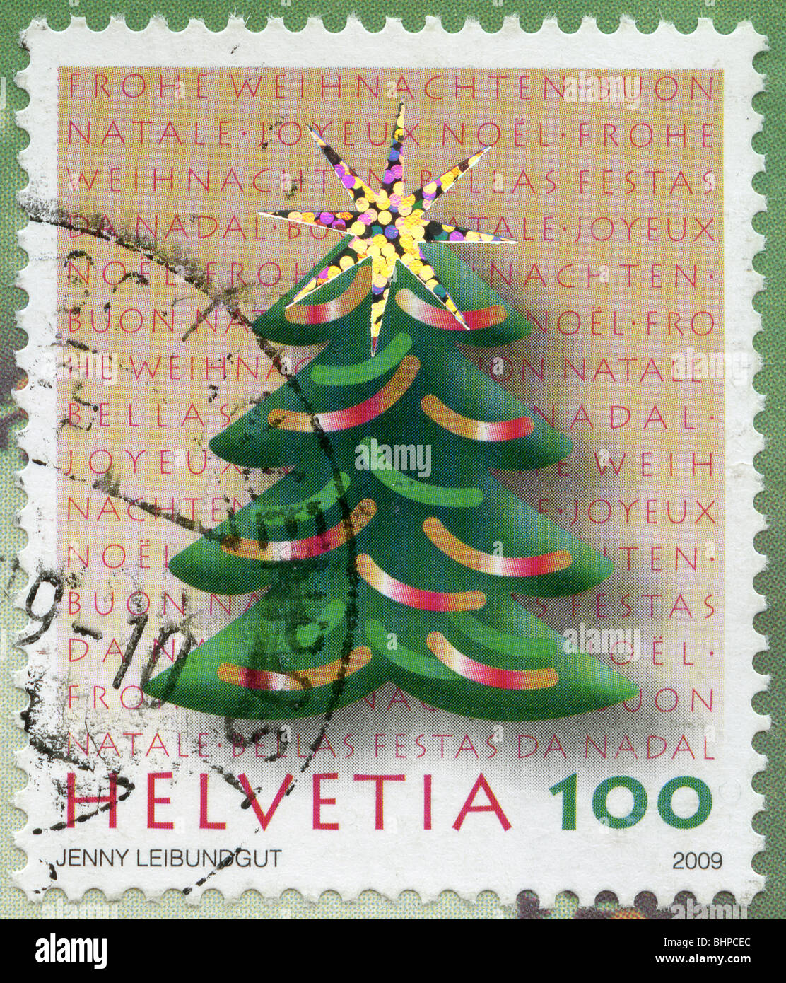 Switzerland postage stamp Stock Photo