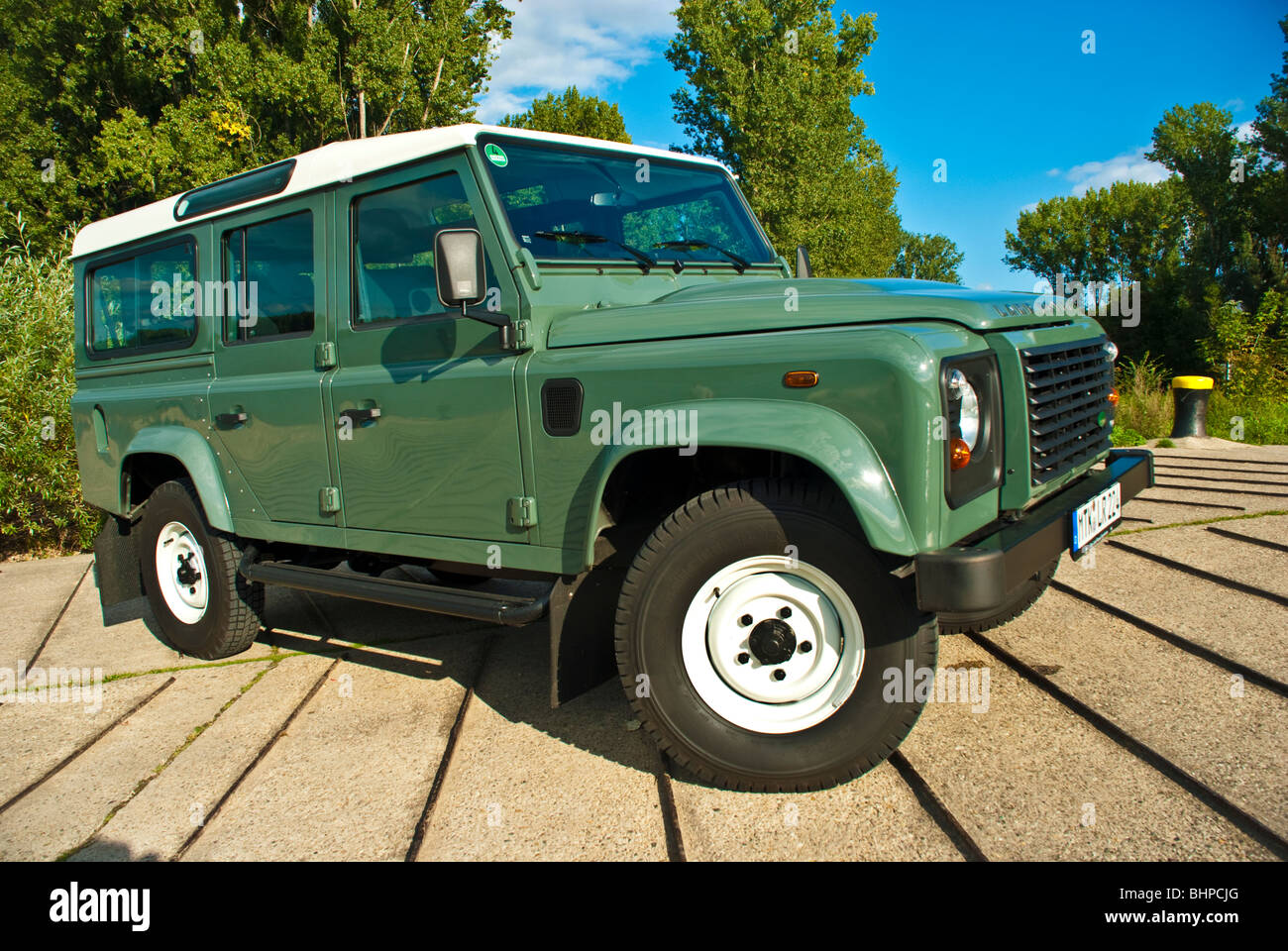 Classical Land Rover Defender 110 off road four wheel drive car, 2008 model Stock Photo Alamy