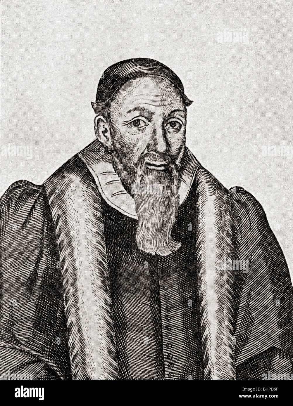 Thomas Cartwright c. 1535 to 1603. English Puritan churchman. Stock Photo