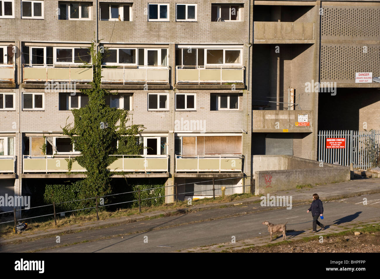 Derelict "Billy Banks" Estate of council flats now known as the Penarth