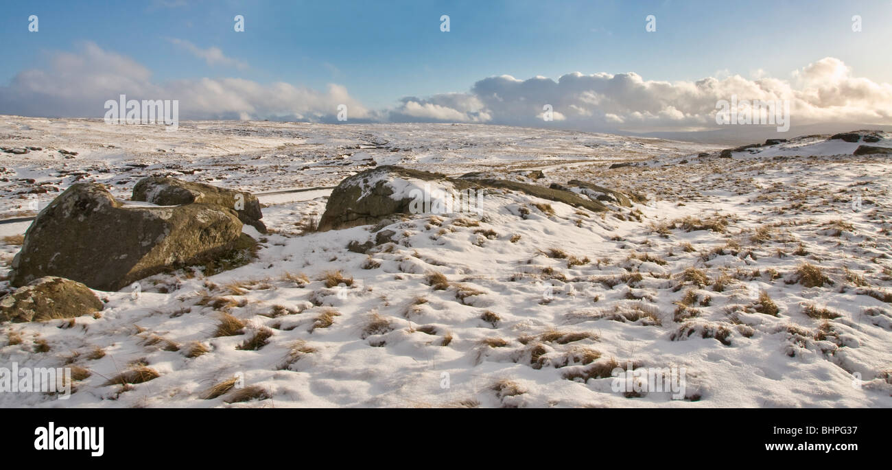 Winter moorland above Swaledale Stock Photo