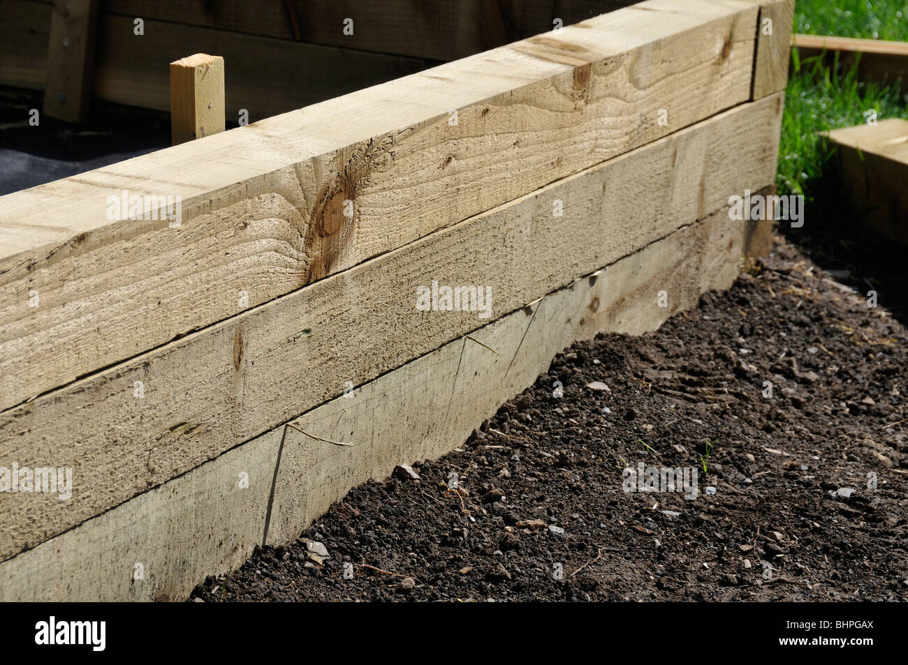 Construction of a Raised Bed Stock Photo Alamy