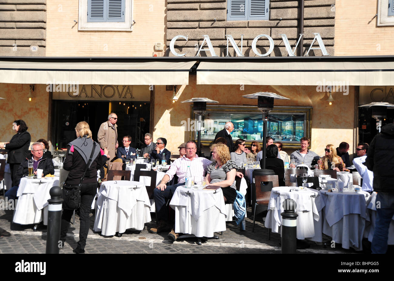 rome cafe canova - piazza del popolo Stock Photo