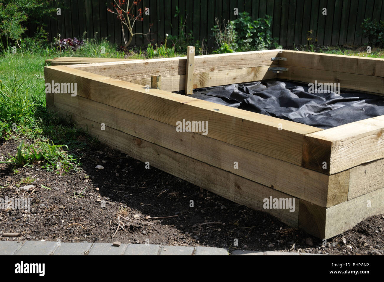 Construction of a Raised Bed Stock Photo Alamy